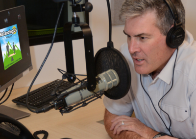 Podcast Host Matt Kelly in the Park City BalancingUs studio